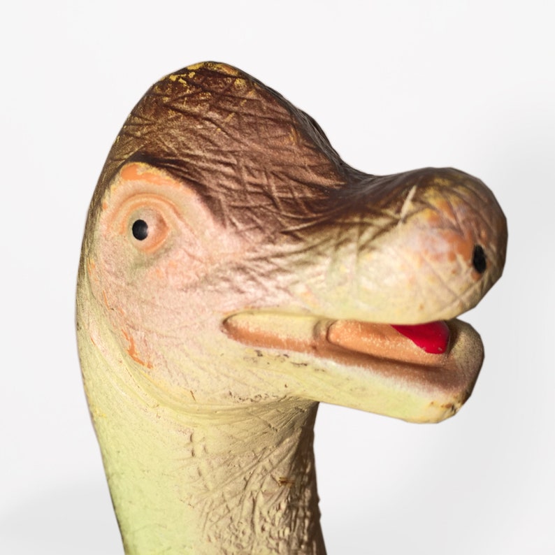 Vintage Brachiosaurus 20 Dinosaur Figure Soft Rubber PVC Large 1990s Retro Collectible Jurassic Prehistoric Toy Display Model Figurine
