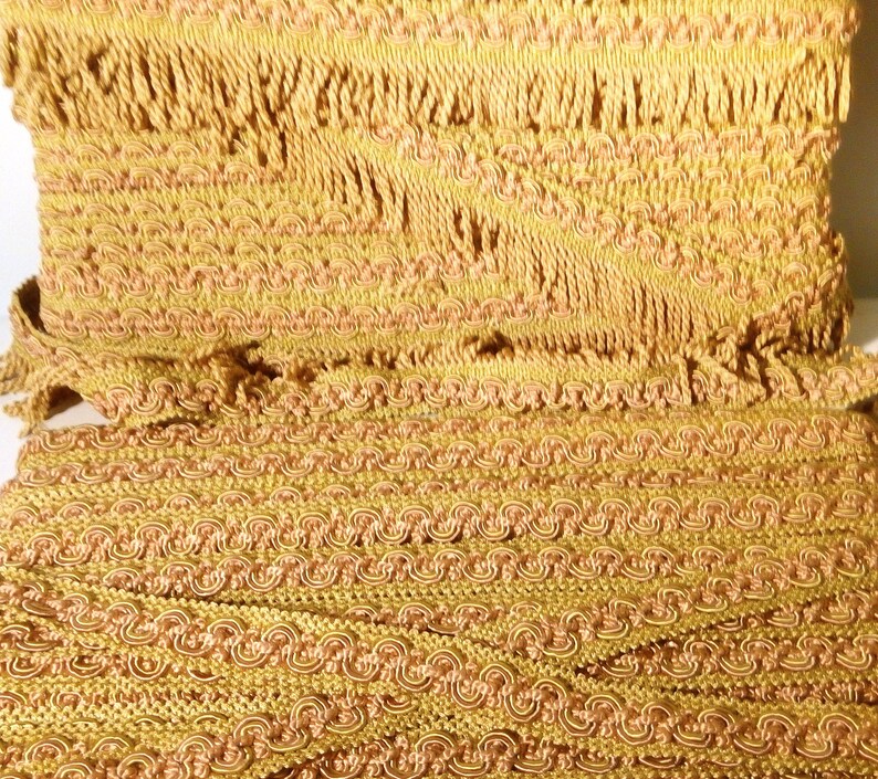 8M Upholstery Finishing Edge Braid. Dusty Rose Pink Pale Gold Etsy