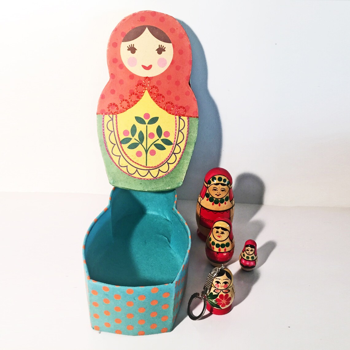 5 Piece Matryoshka Doll Set 3 Russian Nesting Dolls. Keyring Etsy