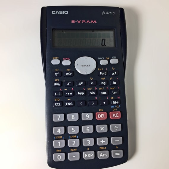 Permanent Bungalow geroosterd brood Vintage wetenschappelijke calculator. Casio FX-82MS S-VPAM. | Etsy