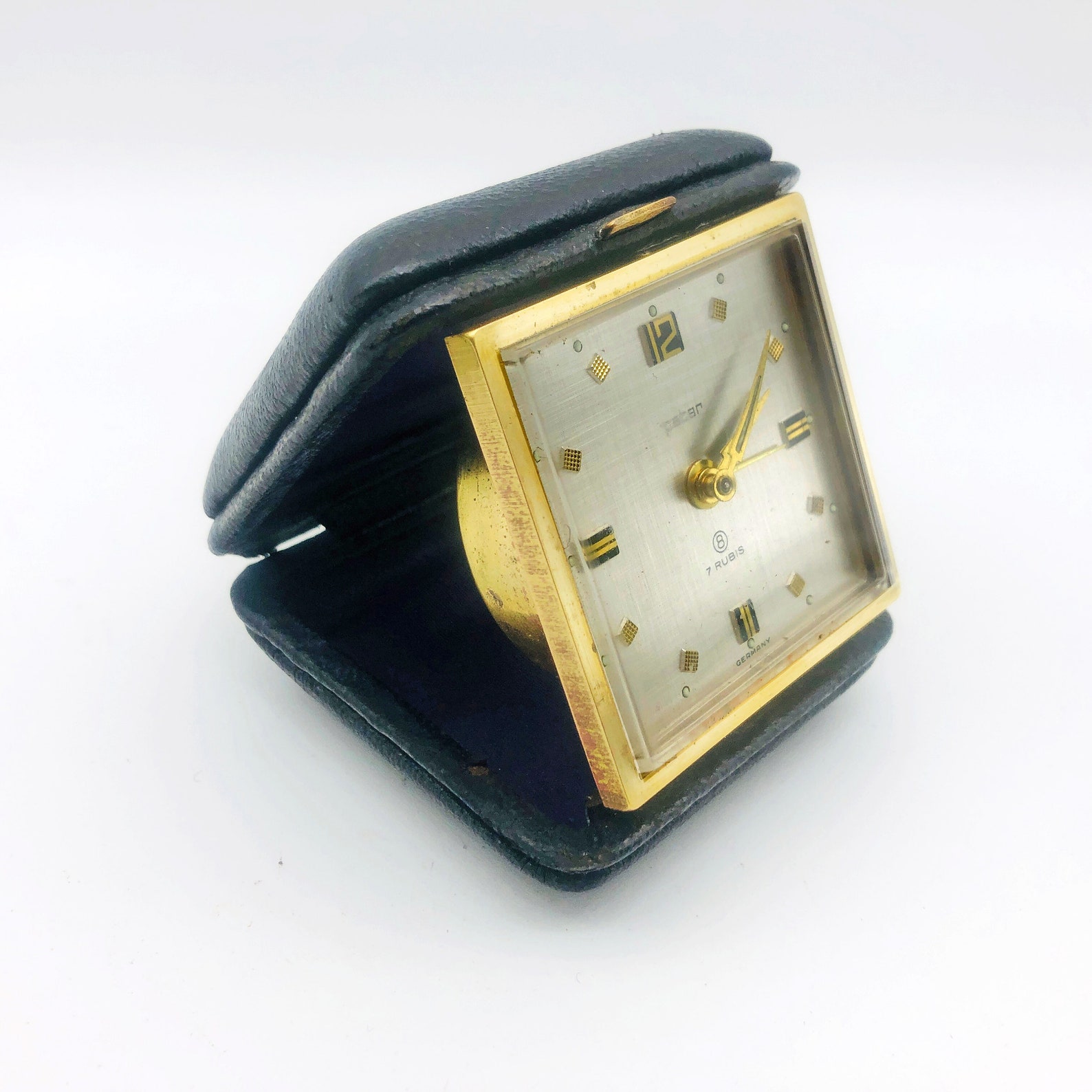 Vintage Travel Alarm Clock. Made by PETER German Wind up Etsy UK