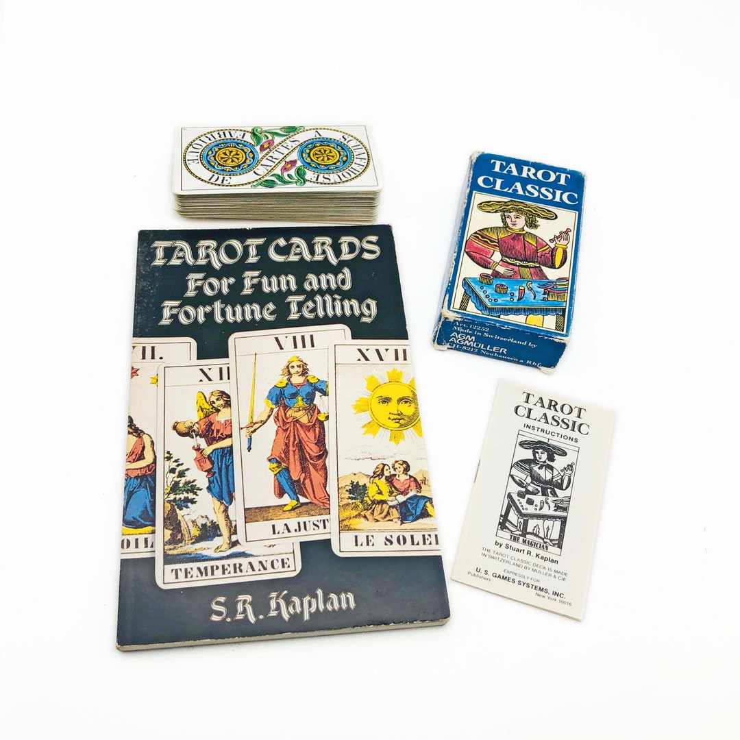 Tarot Card & Book Set. 1970s S R Kaplan Illustrated Fun and Etsy