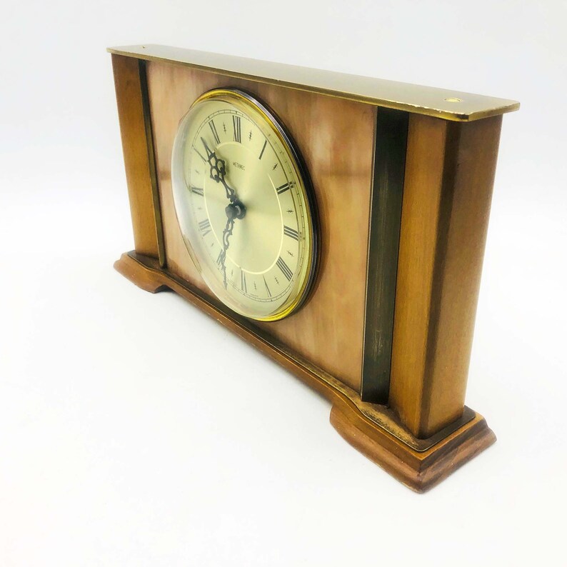 Metamec Atomic Mantel Clock. MCM Desktop Vintage Quartz Clock. Etsy