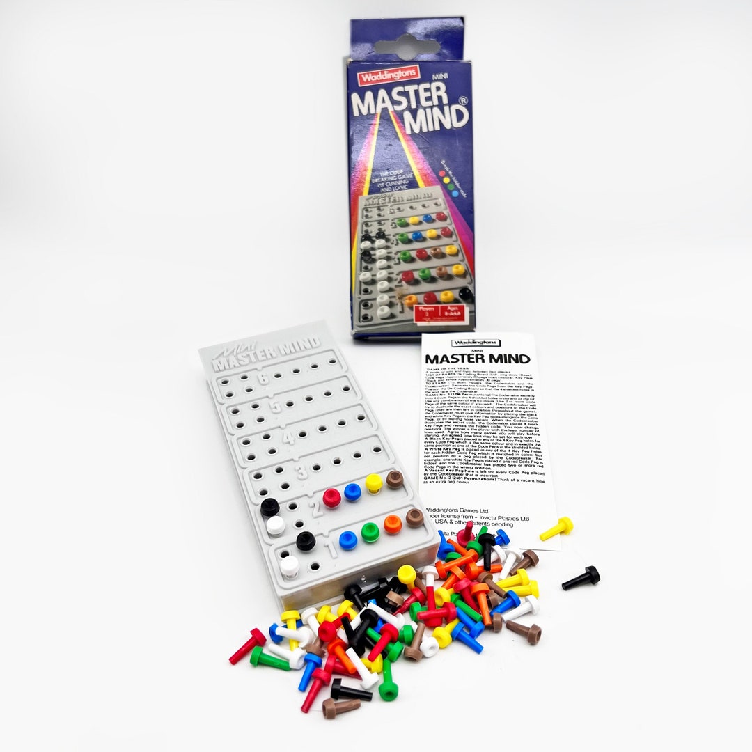 Mini Mastermind Travel Pocket Board Game. Waddington 1972. Etsy