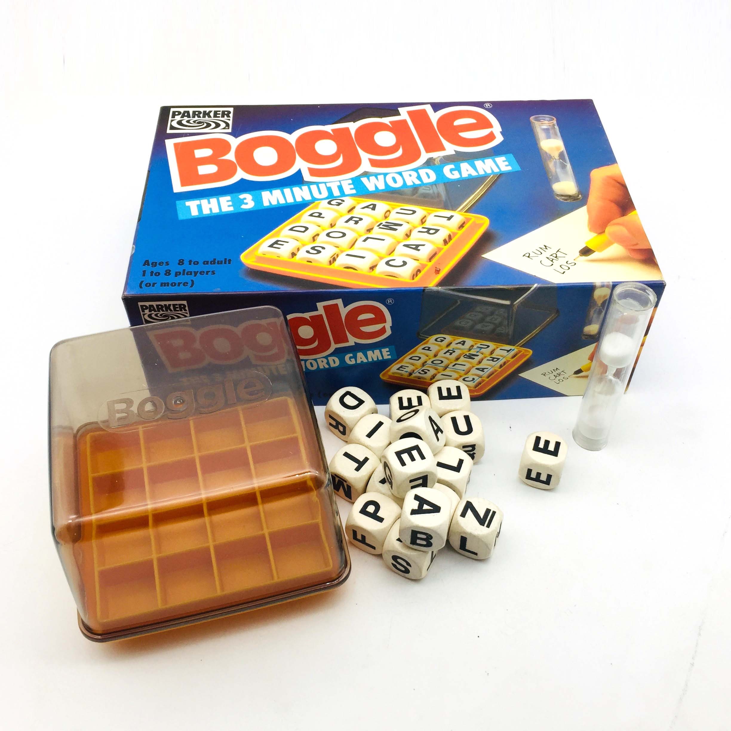 BOGGLE Jeu de mots. Retro Spelling Wordplay Single & Multi Player