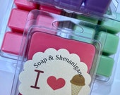 Wax Melts Scented With Guava, Autumn Walk, Apple Sage, Chocolate Cake, Baby Bee, Mango Peach Salsa And Pink Daisy Gojiberry
