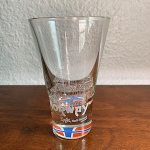 RARE Disney Epcot World Showcase Norway Pavilion Large Shot Glass - 4.25” Tall