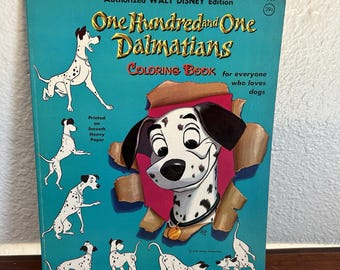 Vintage 1960 Disney One Hundred and One Dalmatians Coloring Book Activity Booklet