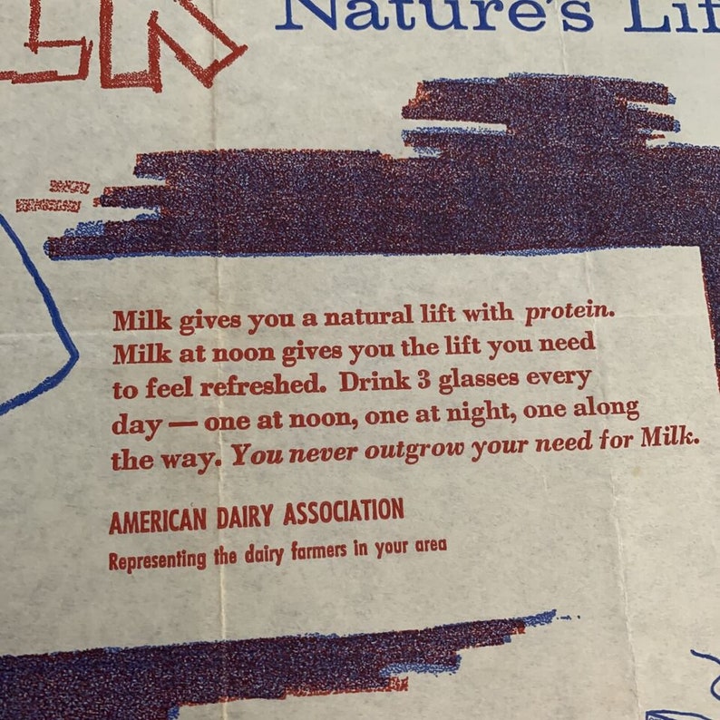 American Dairy Association Milk Advertisement Paper Placement Fun