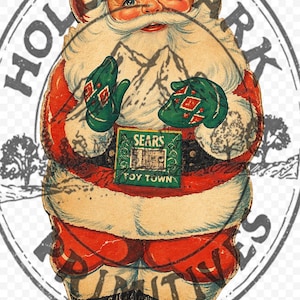 Digitaler Download: Sears-Weihnachtsmann-Ausschnitt in Originalgröße