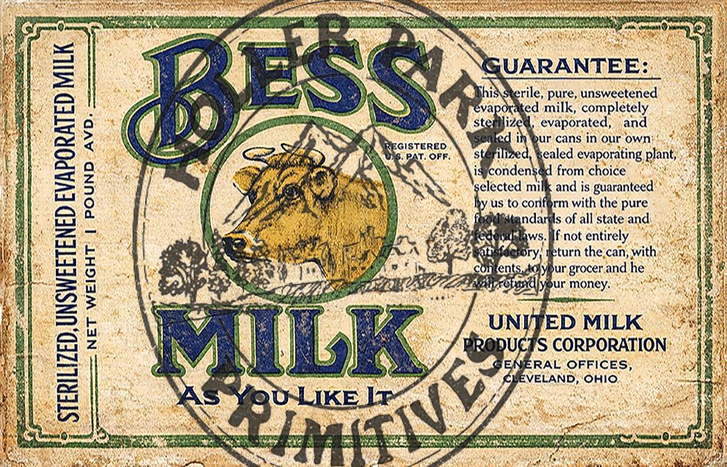Reproduction Bess Milk Label : Vintage Printable Image (digital ...