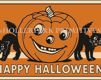 Etiqueta imprimible de Halloween vintage: Gráficos espeluznantes para álbumes de recortes (descarga digital)