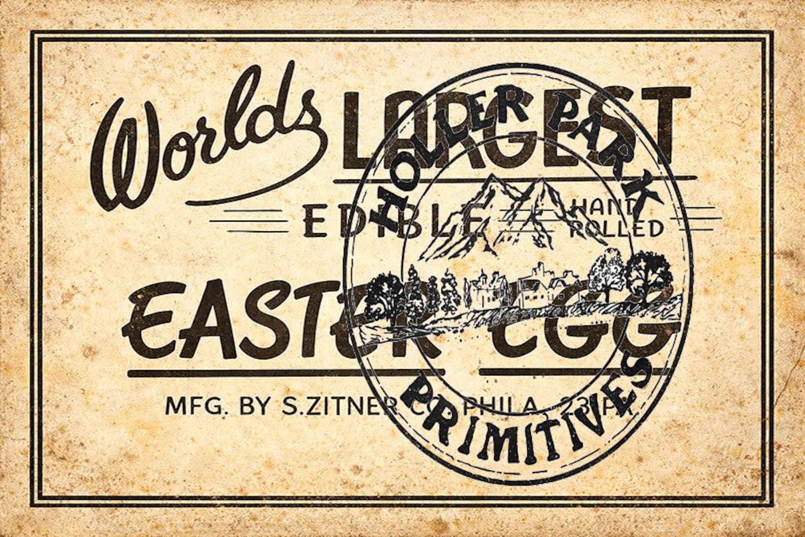 Inspirational Worlds Largest Easter Egg Sign : Large JPEG Printable ...