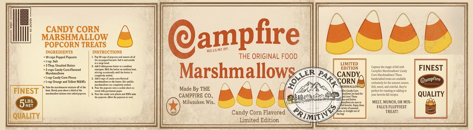 Digital Download,primitive Campfire Candy Corn Wrap Digital Inspiration ...