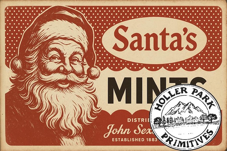 Santa Buttermints Vintage Inspired Santas Mints : Christmas Winter Scrapbook Graphics ...