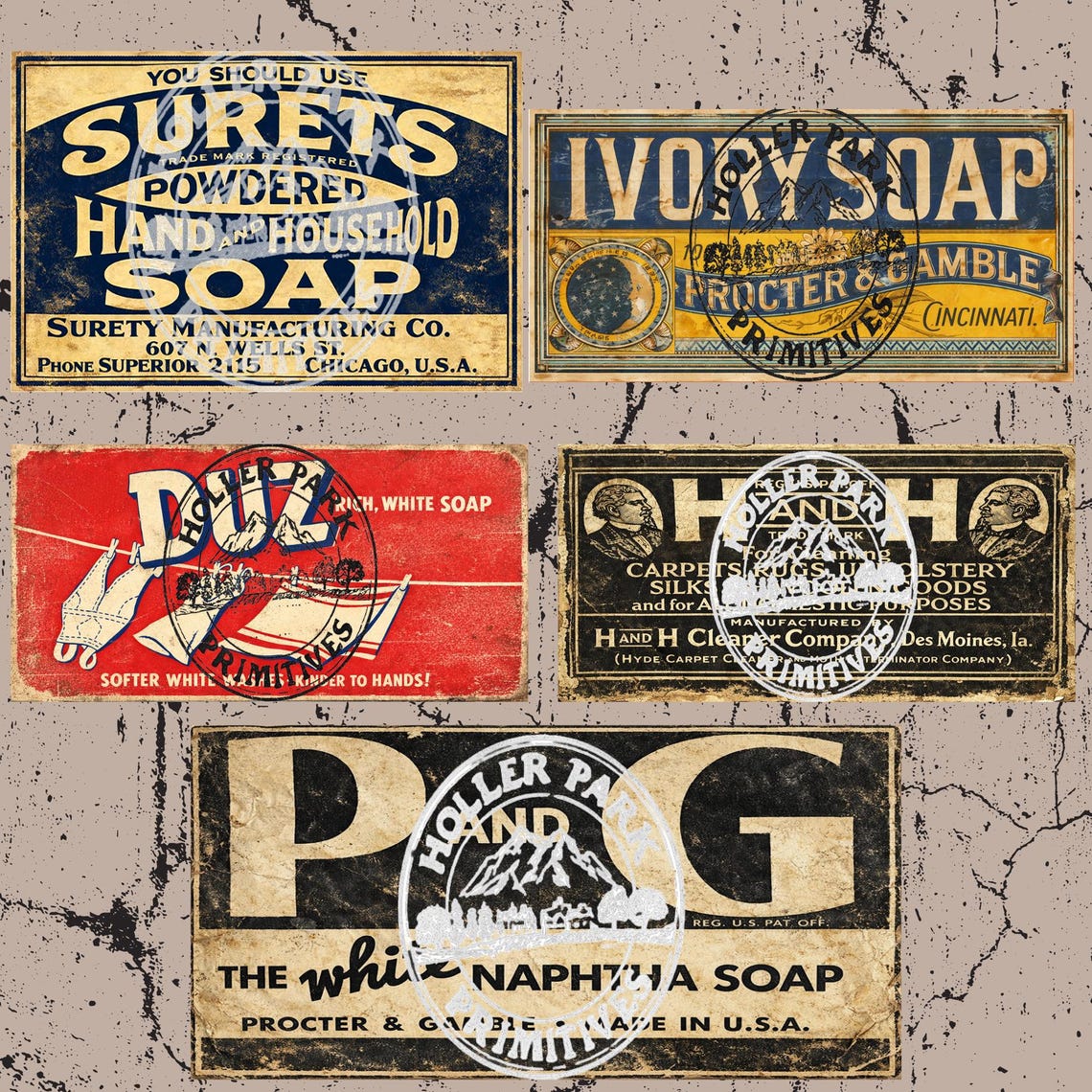 Reproduction Label Reproduction Soap Labels Printable PDF : Vintage Graphic (digital ...