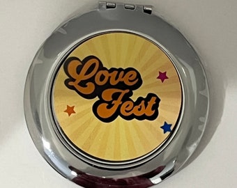 Custom Round Shaped Mirror|Personalized Mirror|Personalized Round Compact Mirror| Gift for Mom