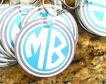 Personalized Keychain| Custom Monogrammed Keychain|Custom Place Card Keychain|Key Fob|Custom Bag Tag|Double Sided -2.5"