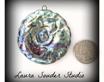 Dragon Jewelry Fish Dragon Raku Dragon Raku Pendant Raku Jewelry Turquoise Dragon Feng Shui