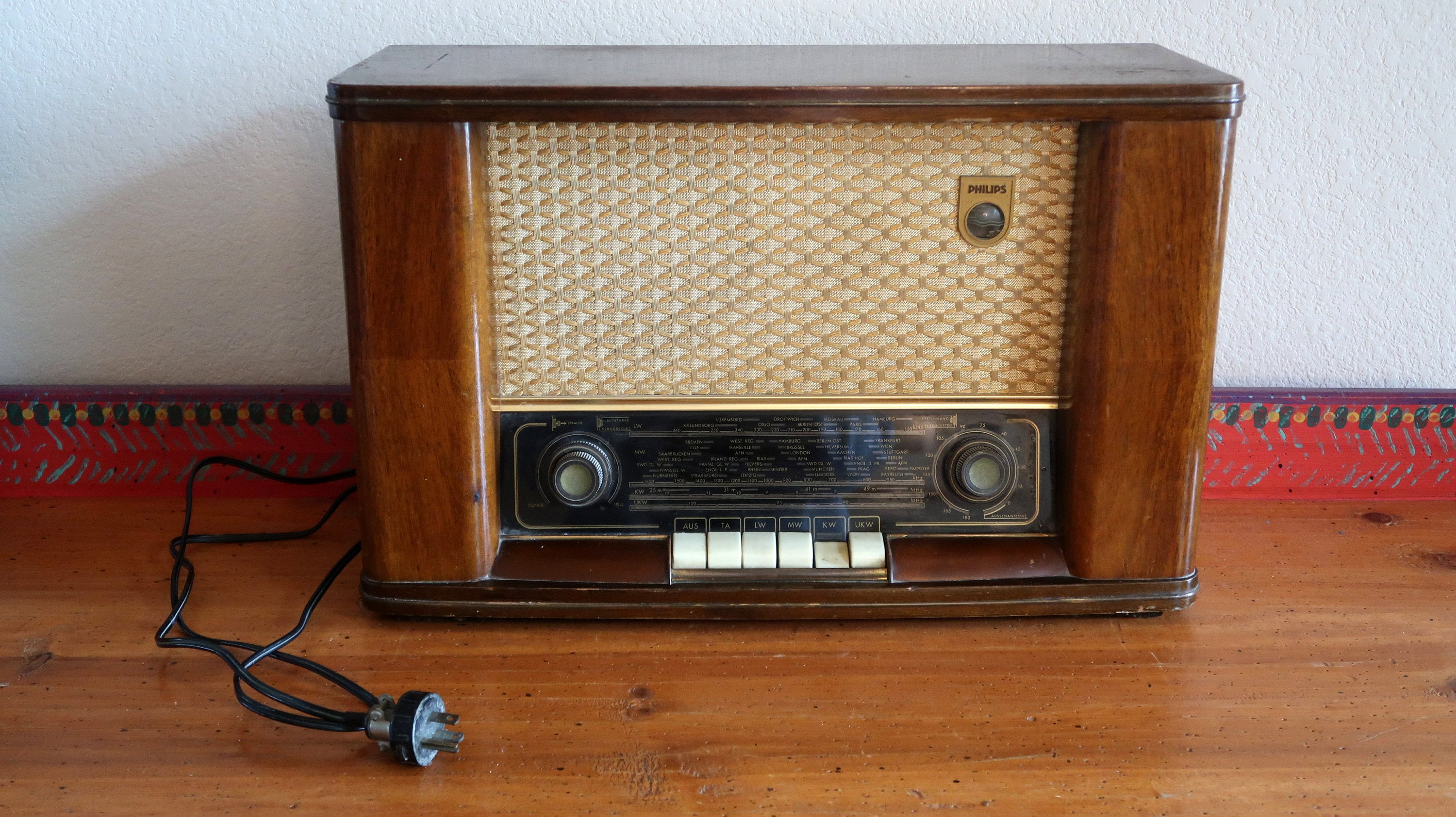 Antike Radio Deutsch Westdeutsche Radio ARBEITET Original Mid Etsy