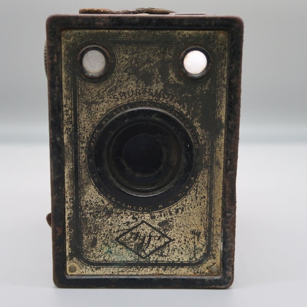Sure Shot Camera vintage Agfa Ansco Sure Shot Camera, Vintage Box Camera, 1932-1940, Made In Binghamton, NY Old Box Camera