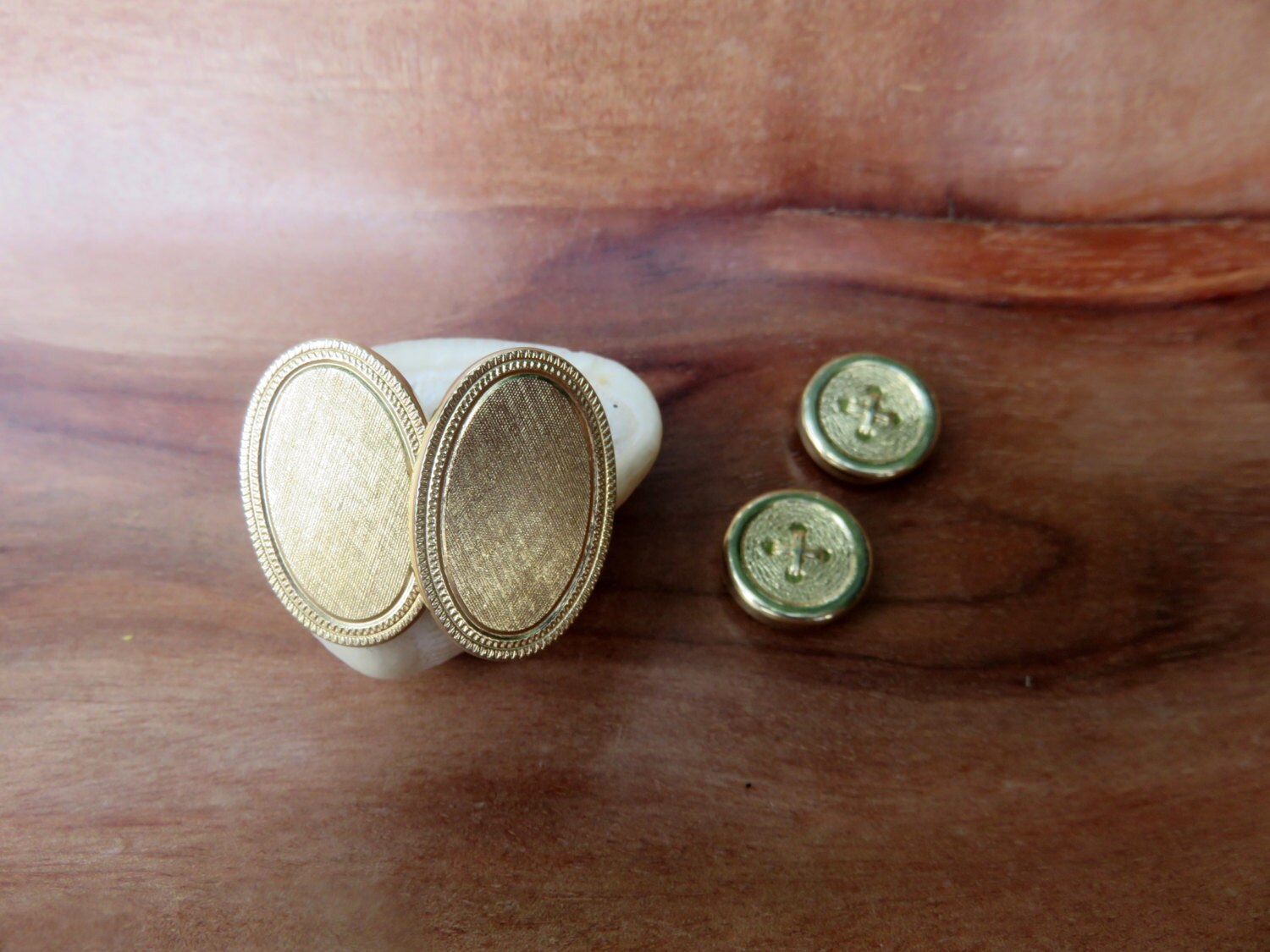 Brand New Stylish Black and Gold Tone Cufflinks Boxed-Father's Day Gift