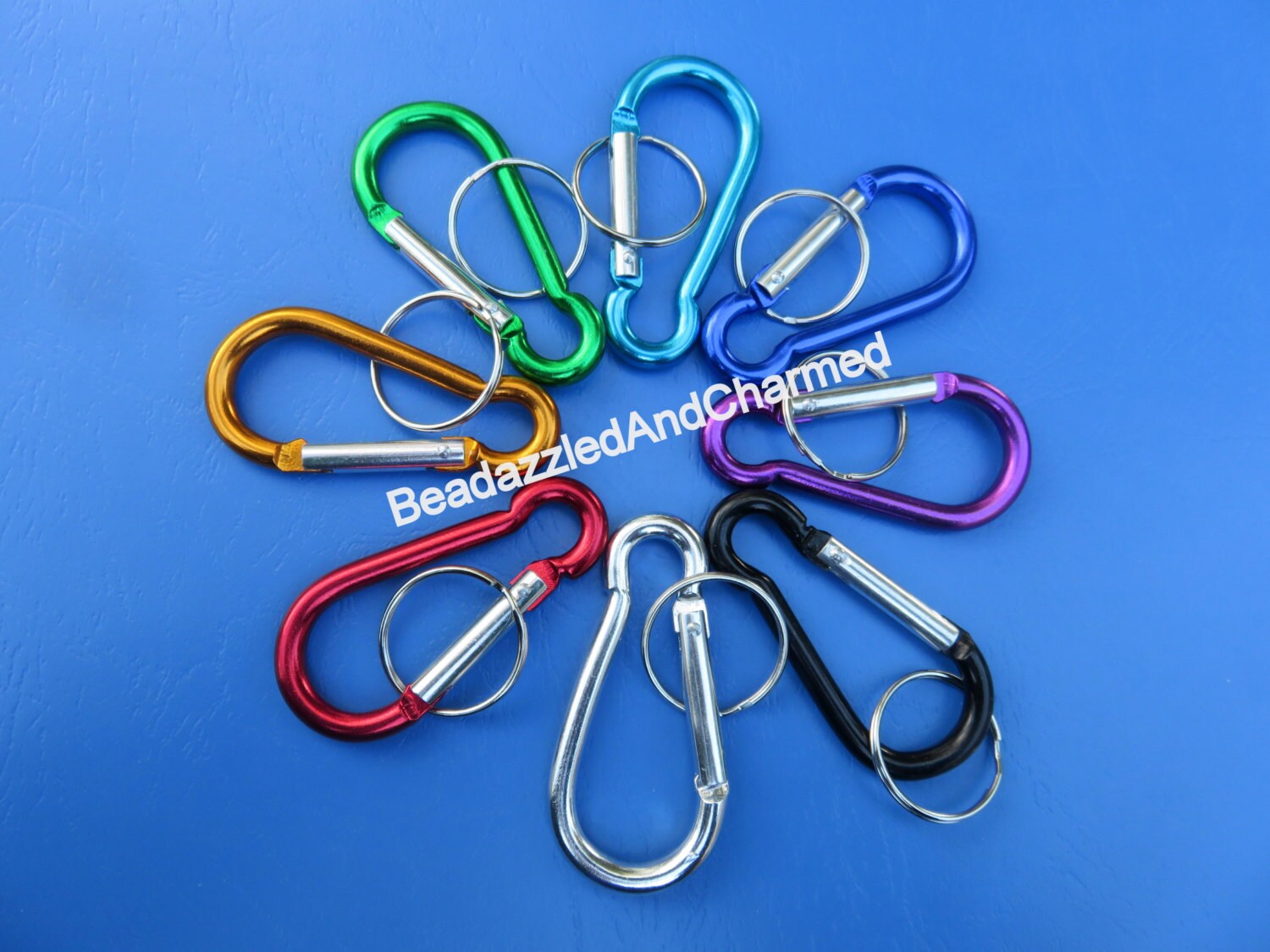 Large Carabiner Clips With Split Key Rings for Lanyards or Key Etsy