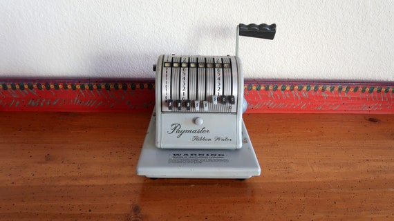 Paymaster Ribbon Writer With KEY Series 8000B WORKS Art Deco