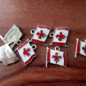 Vintage Canada Canadian Flag Charms