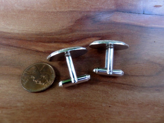 Vintage "A" Initial Monogram Cufflinks Cuff Links Signed Shields Man's Gift Silver Tone Gift for Man Father's Day Gift Jewelry View 2