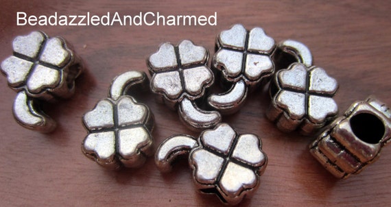 I Love You More Charm Bead Silvertone 2-D Irish Flag Shamrock I Love You More Charm Bead Silvertone 2-D Irish Flag Shamrock