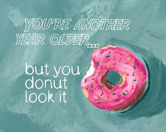 Donut Birthday Card