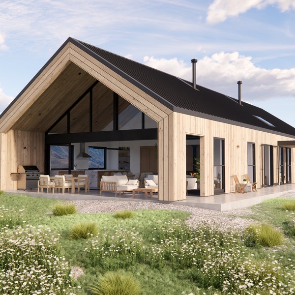 Scandinavian Modern House Plans - Etsy