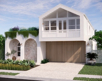 White Olive House Plans Modern Coastal Mediterranean Style 4 Bedroom 3 Bath 2163 SQ FT 2