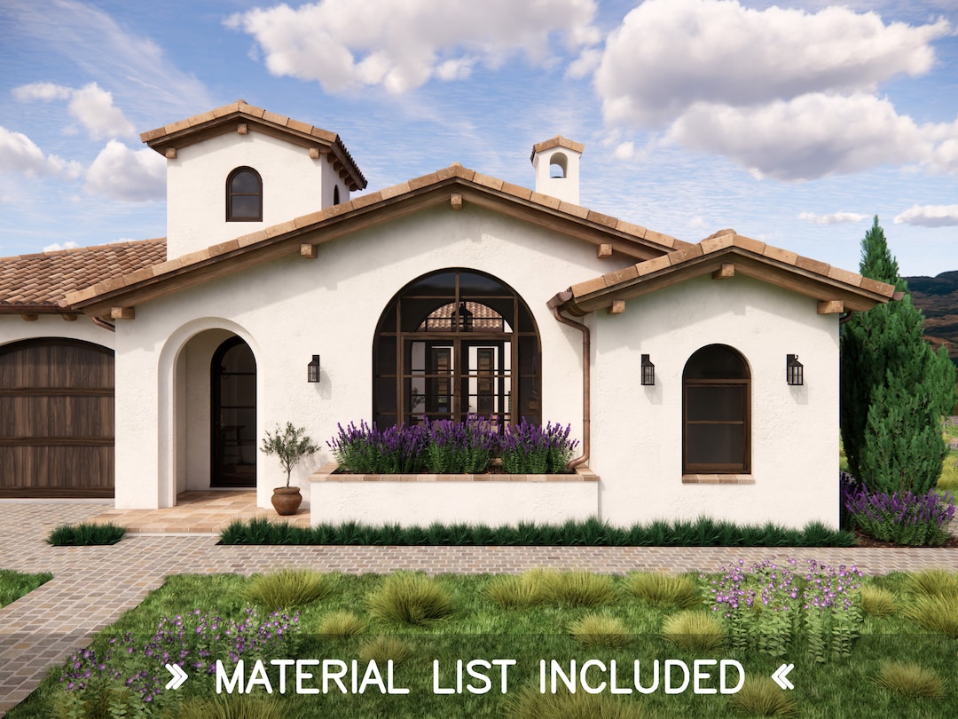 Casa De Alegria House Plans 2347 SQ FT Modern Spanish