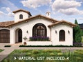 Casa De Alegria House Plans – Spanish Revival Hacienda, 4 Bed 3.5 Bath, 2347 SQFT