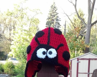 Crochet Ladybug Hat - Etsy