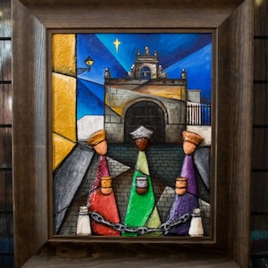 Papel Reciclado Três Reis com Capilla del Cristo 11x14 Arte