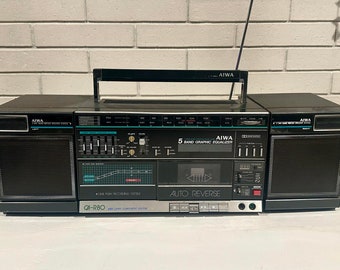 Vintage Boombox AIWA Cassette Tape Deck Radio Player RARE