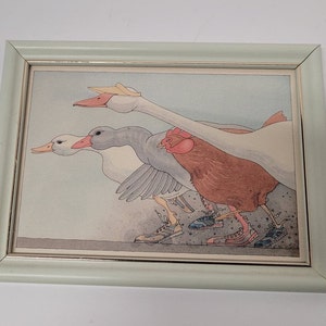 Vintage Duck and Geese Running Artwork Framed