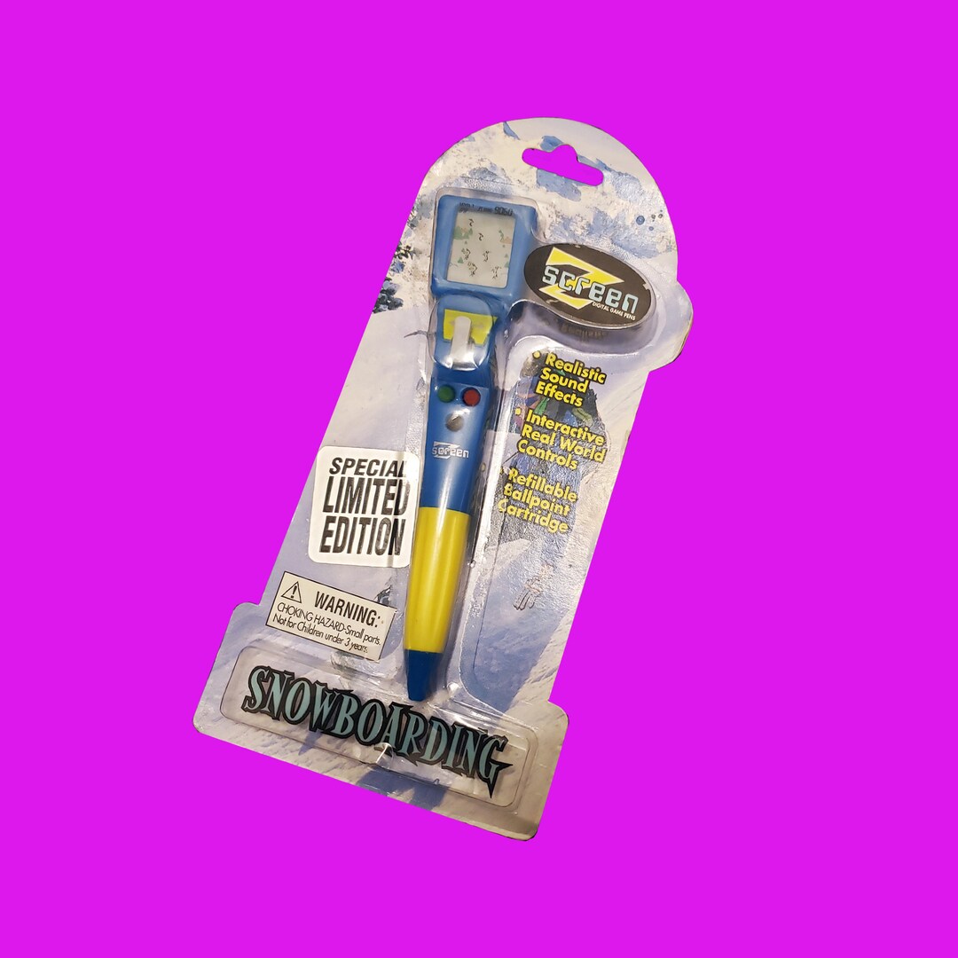 Z Screen Electronics Vintage Snowboarding Game Pen Rare Etsy