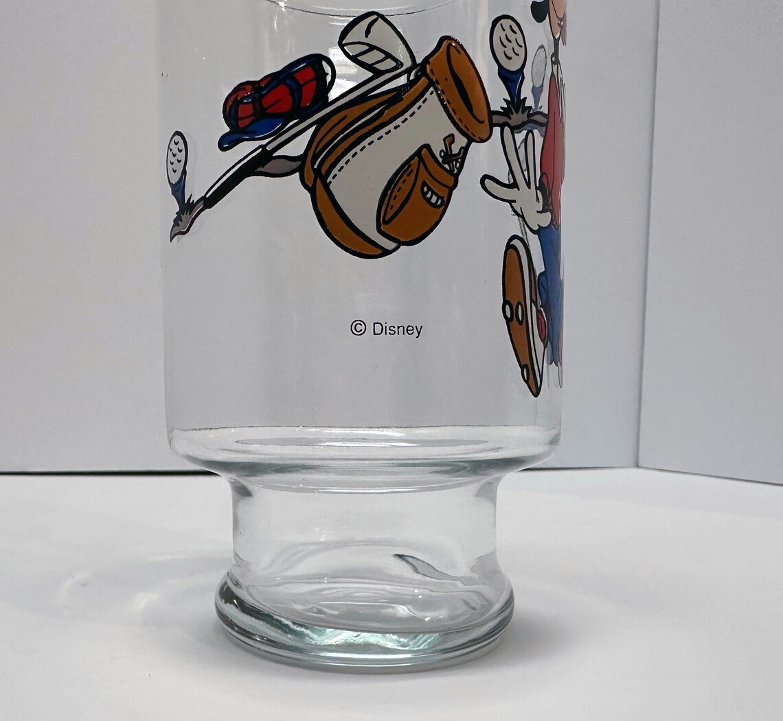 Vintage Large Disney Goofy Golf Glass Goofy Using His Head 32 Etsy