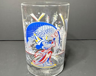 McDonalds Walt Disney World 25th Anniversary Glass Cup Mickey Mouse 1996 Vintage