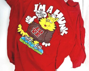 Vintage 80s Graphic T-Shirt: I'm a Hunk of Burnin' Love