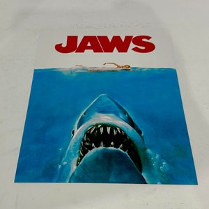 Jaws Movie Poster Print 8 by 10 Inches Classic Film Horror Scary Wall Art 1970s 70s 1980s 80s Shark