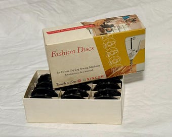 RARE Vintage Singer Fashion Discs for Touch and Sew 1960s MCM