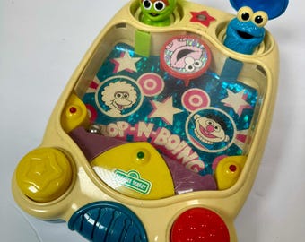 Tyco Sesame Street Bop-N-Boing Plastic Pinball Game 1998 VINTAGE Works!
