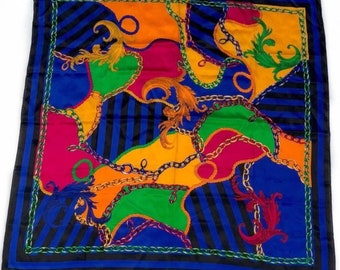 Vintage Patterned Silk Scarf