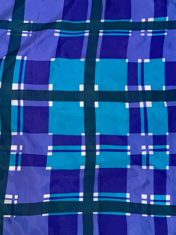 Vera Blue Plaid Square Scarf - image 2