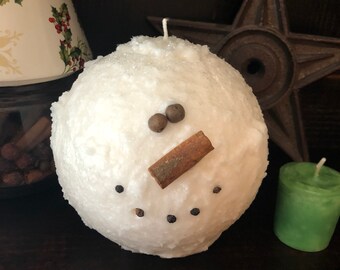 Grubby Snowman Candle (5" Snowball)